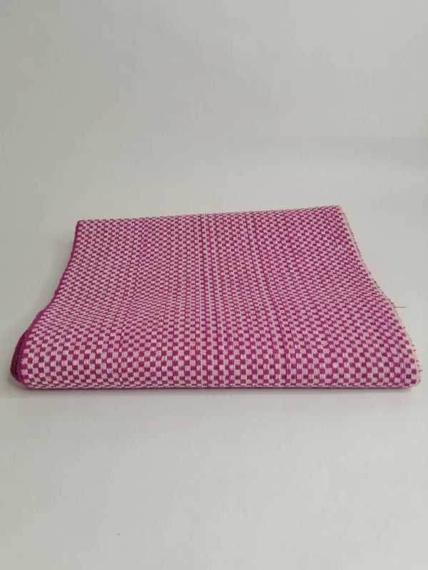 Pagne Royal tissé main, blanc et rose, tissé au Burkina Faso, Mon Faso Dan Fani