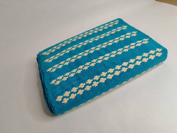 Pagne Noblesse tissé main, bleu indigo et ivoire, tissé au Burkina Faso, Mon Faso Dan Fani