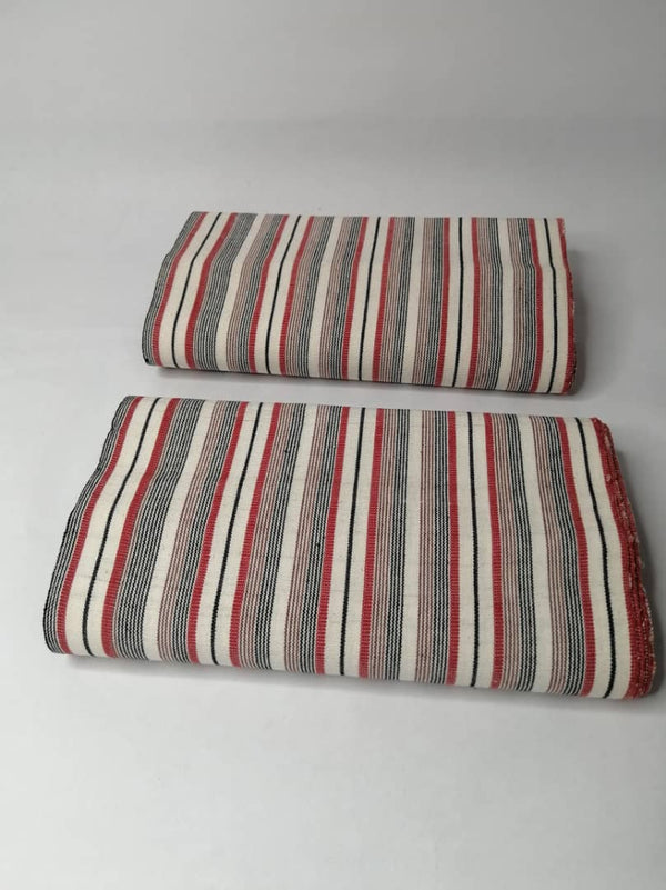 Pagne Foupoko tissé main, bleu indigo et ivoire, tissé au Burkina Faso, Mon Faso Dan Fani