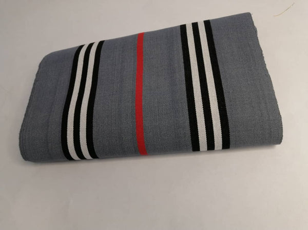 Pagne Foupoko tissé main, bleu indigo et ivoire, tissé au Burkina Faso, Mon Faso Dan Fani