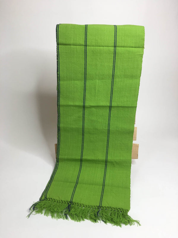 Pagne Foupoko tissé main, bleu et vert, tissé au Burkina Faso, Mon Faso Dan Fani