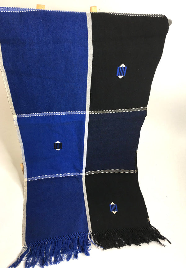 Pagne Foupoko tissé main, noir et blanc, tissé au Burkina Faso, Mon Faso Dan Fani