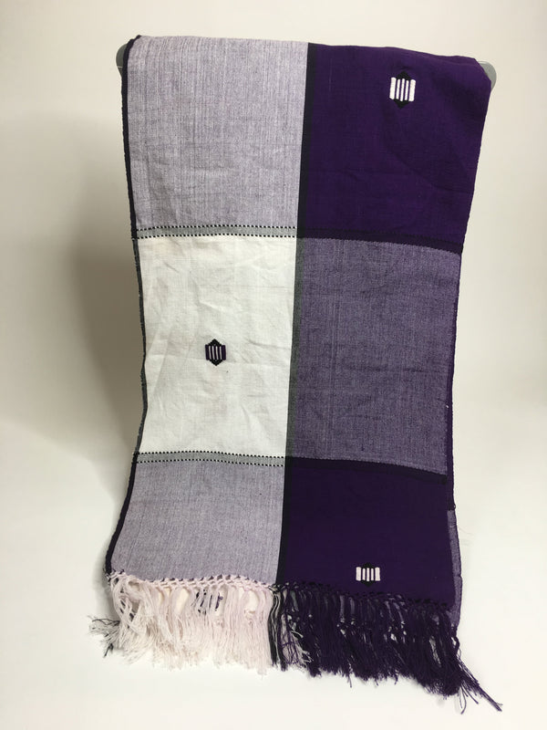 Pagne Foupoko tissé main, noir et blanc, tissé au Burkina Faso, Mon Faso Dan Fani