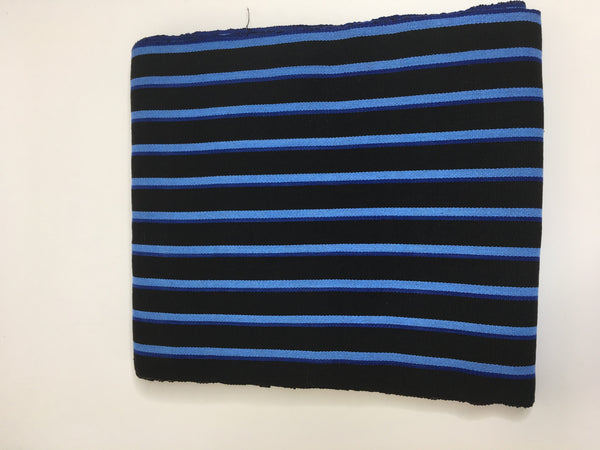 Pagne tissé main, noir et bleu, tissé au Burkina Faso, Mon Faso Dan Fani