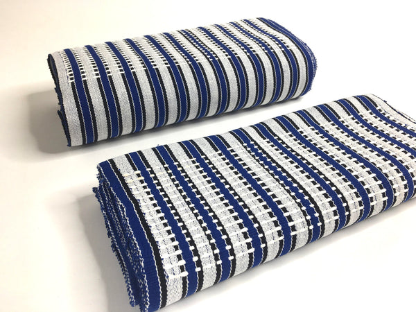 Pagne Noblesse tissé main, noir et blanc, tissé au Burkina Faso, Mon Faso Dan Fani