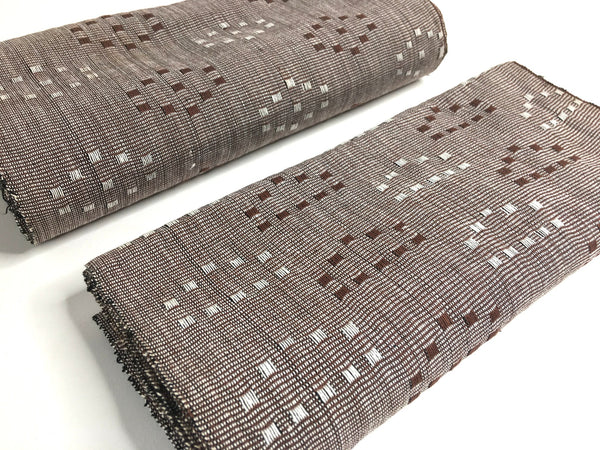 Pagne Noblesse tissé main, blanc et marron, tissé au Burkina Faso, Mon Faso Dan Fani