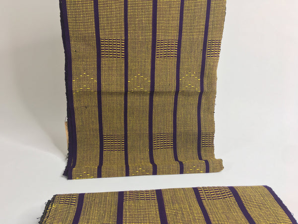 Pagne Noblesse tissé main, noir et doré, tissé au Burkina Faso, Mon Faso Dan Fani