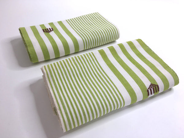 Pagne Foupoko tissé main, blanc et vert, tissé au Burkina Faso, Mon Faso Dan Fani