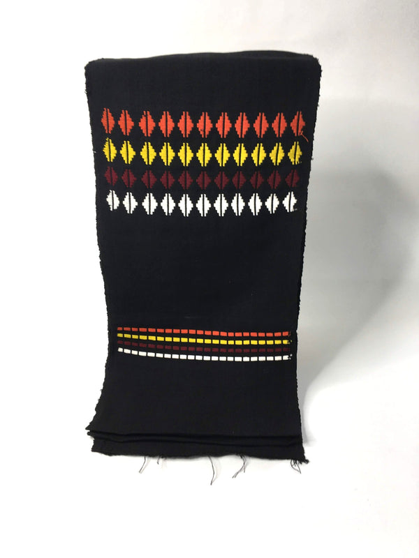 Pagne Foupoko tissé main, noir et blanc, tissé au Burkina Faso, Mon Faso Dan Fani