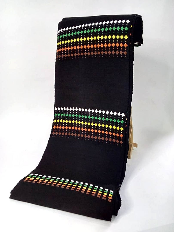 Pagne Noblesse tissé main, noir et blanc, tissé au Burkina Faso, Mon Faso Dan Fani