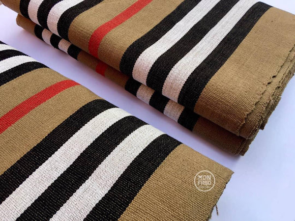 Pagne Foupoko tissé main, blanc et bleu, tissé au Burkina Faso, Mon Faso Dan Fani