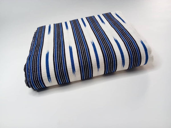 Pagne tissé main, noir et blanc, tissé au Burkina Faso, Mon Faso Dan Fani