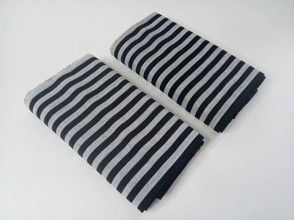 Pagne Foupoko tissé main, blanc et bleu, tissé au Burkina Faso, Mon Faso Dan Fani