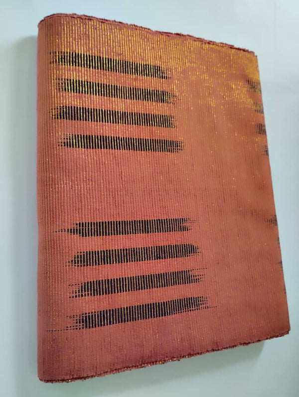 Pagne Foupoko tissé main, bleu et rouge, tissé au Burkina Faso, Mon Faso Dan Fani