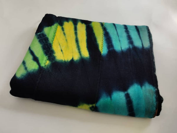 Pagne Baoulé tissé main, bleu indigo et ivoire, tissé en Côte d’Ivoire, Mon Faso Dan Fani