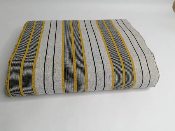 Pagne Foupoko tissé main, bleu indigo et ivoire, tissé au Burkina Faso, Mon Faso Dan Fani