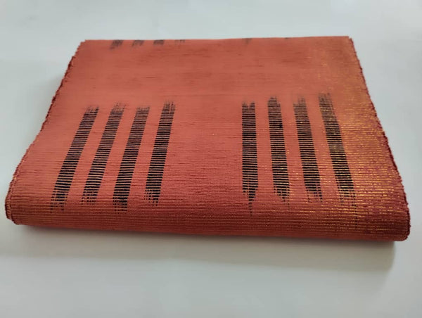 Pagne Foupoko tissé main, bleu et rouge, tissé au Burkina Faso, Mon Faso Dan Fani