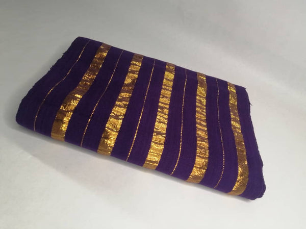 Pagne Foupoko tissé main, bleu indigo et ivoire, tissé au Burkina Faso, Mon Faso Dan Fani