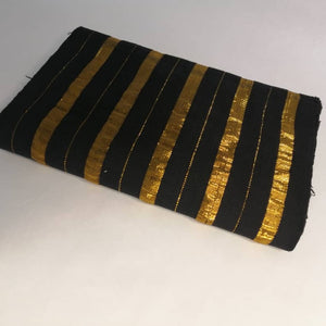 Pagne Foupoko tissé main, bleu indigo et ivoire, tissé au Burkina Faso, Mon Faso Dan Fani