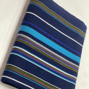 Pagne Foupoko tissé main, bleu indigo et ivoire, tissé au Burkina Faso, Mon Faso Dan Fani