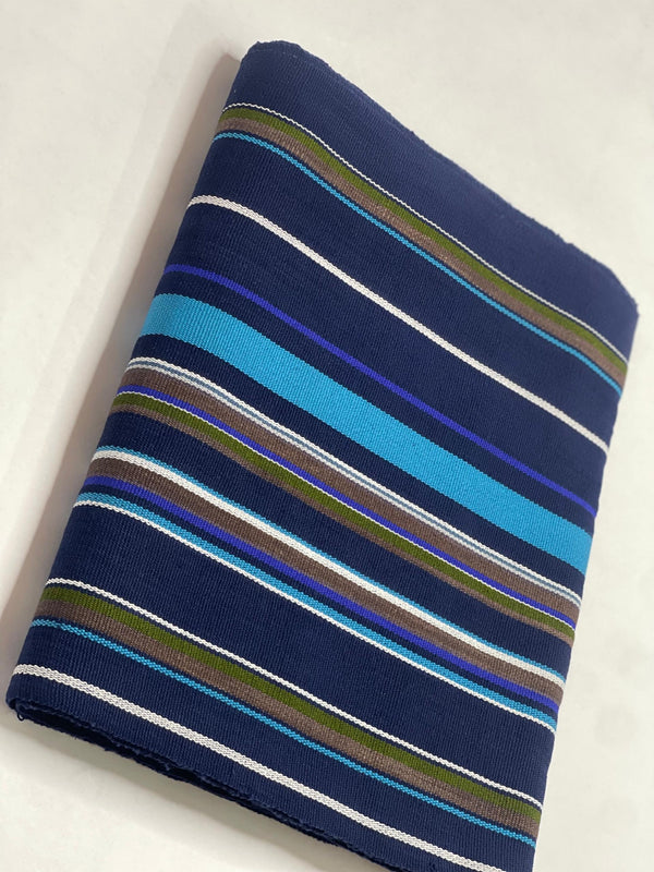 Pagne Foupoko tissé main, bleu indigo et ivoire, tissé au Burkina Faso, Mon Faso Dan Fani