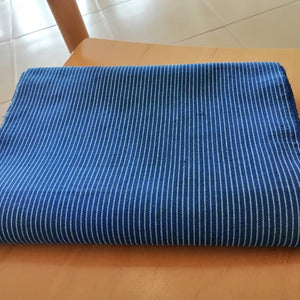 Pagne Foupoko tissé main, blanc et bleu, tissé au Burkina Faso, Mon Faso Dan Fani