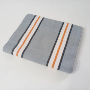 Pagne Foupoko tissé main, blanc et bleu, tissé au Burkina Faso, Mon Faso Dan Fani