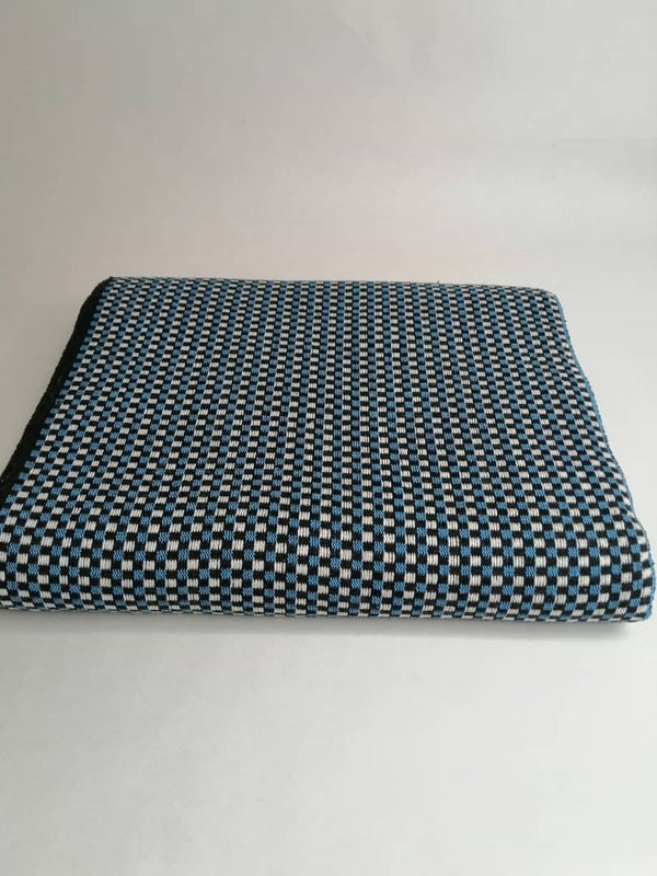 Pagne Royal tissé main, noir et blanc, tissé au Burkina Faso, Mon Faso Dan Fani