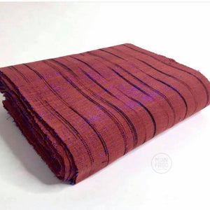 Pagne Foupoko tissé main, bleu et rouge, tissé au Burkina Faso, Mon Faso Dan Fani