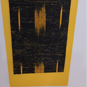 Pagne Foupoko tissé main, bleu indigo et ivoire, tissé au Burkina Faso, Mon Faso Dan Fani