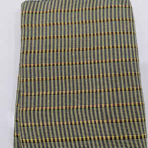 Pagne Noblesse tissé main, noir et jaune, tissé au Burkina Faso, Mon Faso Dan Fani