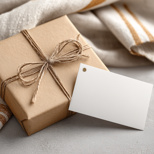 Emballage cadeau Mon Faso Dan Fani – boîte/ruban, carte manuscrit