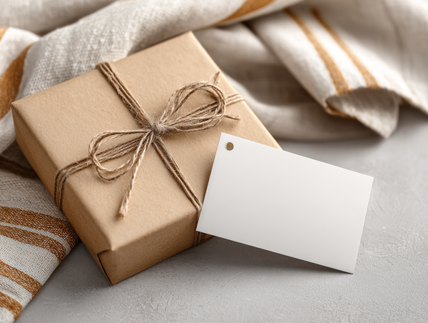 Emballage cadeau Mon Faso Dan Fani – boîte/ruban, carte manuscrit