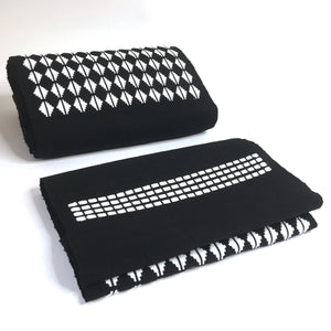 Pagne Noblesse tissé main, noir et blanc, tissé au Burkina Faso, Mon Faso Dan Fani