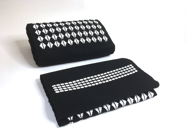 Pagne Noblesse tissé main, noir et blanc, tissé au Burkina Faso, Mon Faso Dan Fani