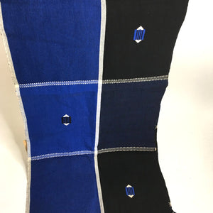 Pagne Foupoko tissé main, noir et blanc, tissé au Burkina Faso, Mon Faso Dan Fani