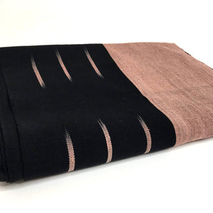 Pagne Foupoko tissé main, noir et rose, tissé au Burkina Faso, Mon Faso Dan Fani