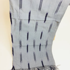 Pagne Foupoko tissé main, bleu et gris, tissé au Burkina Faso, Mon Faso Dan Fani