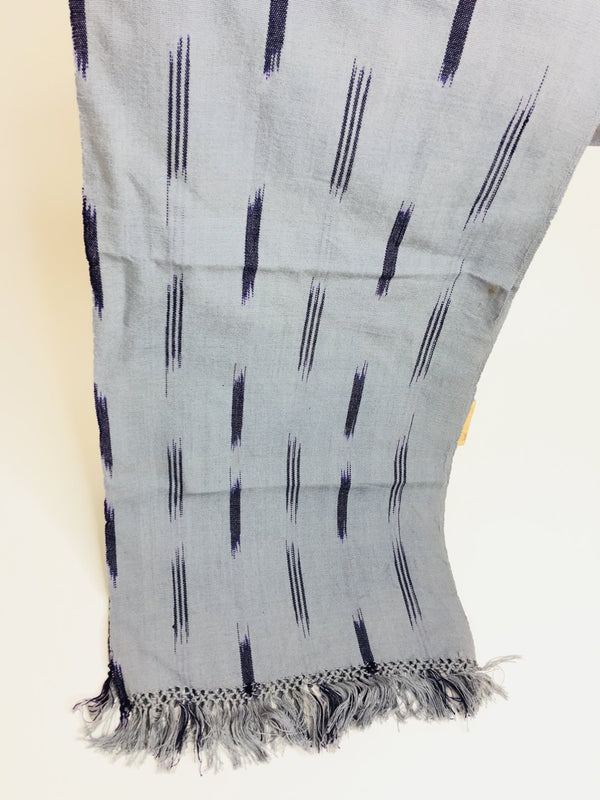 Pagne Foupoko tissé main, bleu et gris, tissé au Burkina Faso, Mon Faso Dan Fani