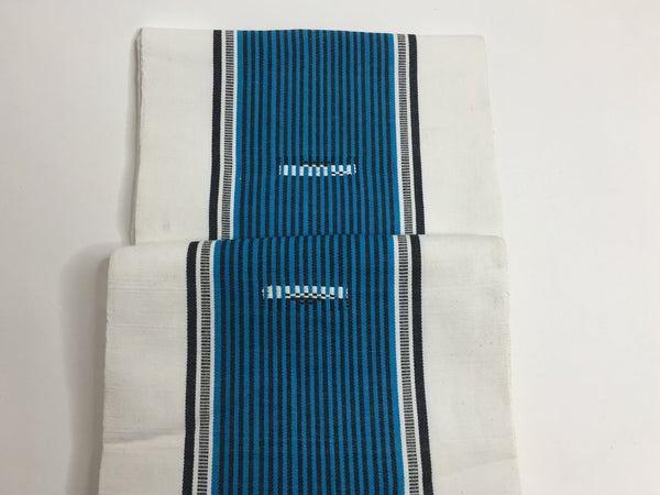 Pagne Foupoko tissé main, noir et blanc, tissé au Burkina Faso, Mon Faso Dan Fani