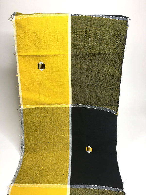 Pagne Foupoko tissé main, noir et blanc, tissé au Burkina Faso, Mon Faso Dan Fani