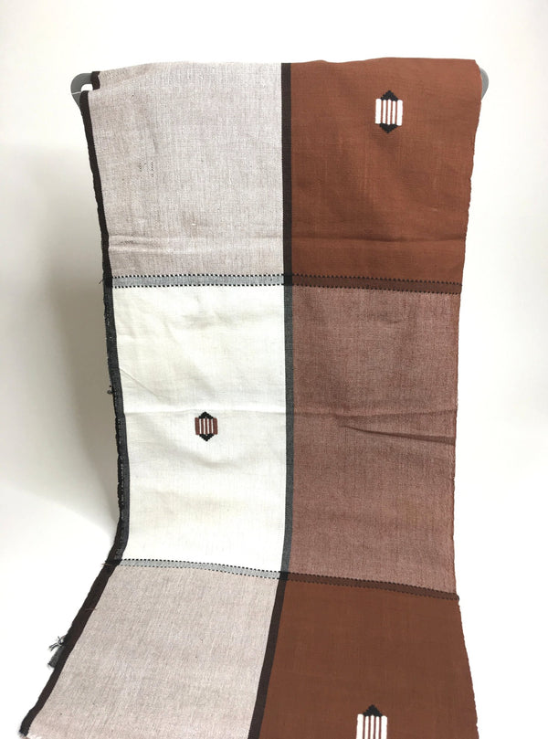 Pagne Foupoko tissé main, noir et blanc, tissé au Burkina Faso, Mon Faso Dan Fani