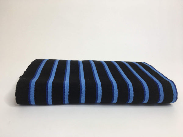 Pagne  tissé main, noir et bleu, tissé au Burkina Faso, Mon Faso Dan Fani