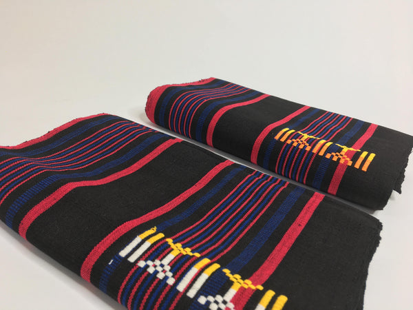 Pagne Foupoko tissé main, noir et blanc, tissé au Burkina Faso, Mon Faso Dan Fani