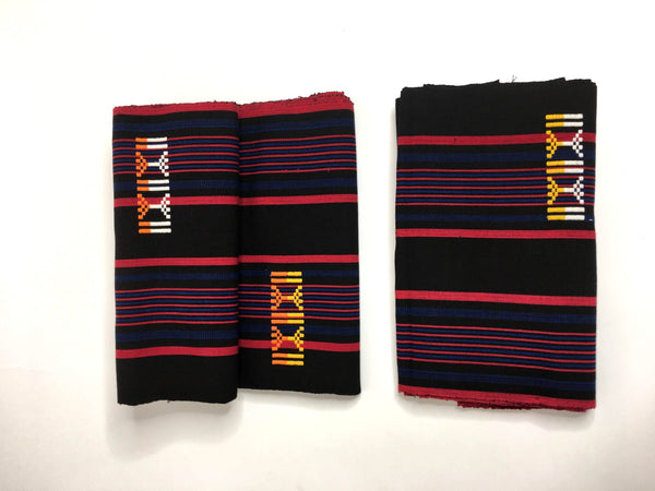 Pagne Foupoko tissé main, noir et blanc, tissé au Burkina Faso, Mon Faso Dan Fani