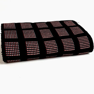 Pagne Foupoko tissé main, noir et blanc, tissé au Burkina Faso, Mon Faso Dan Fani