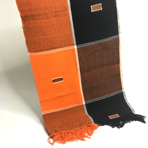 Pagne Foupoko tissé main, noir et blanc, tissé au Burkina Faso, Mon Faso Dan Fani