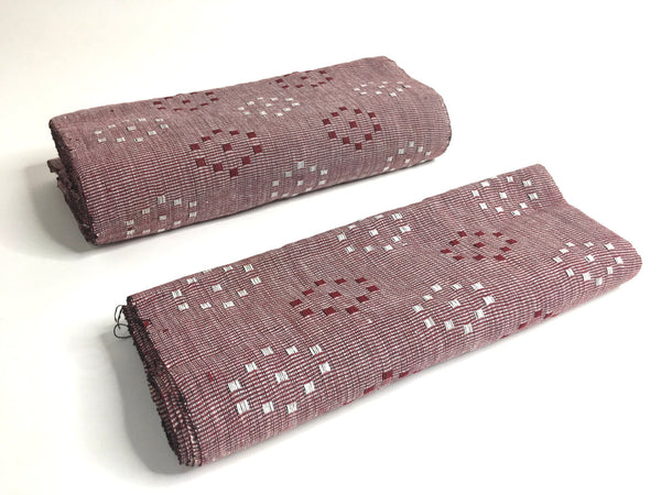 Pagne Noblesse tissé main, blanc et violet, tissé au Burkina Faso, Mon Faso Dan Fani