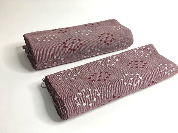 Pagne Noblesse tissé main, blanc et violet, tissé au Burkina Faso, Mon Faso Dan Fani