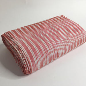 Pagne Foupoko tissé main, blanc et rose, tissé au Burkina Faso, Mon Faso Dan Fani